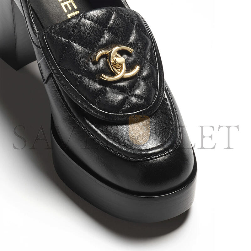 Ch**el moccasins lambskin black 9cm g46692